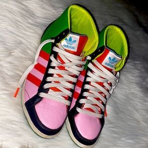 Unique multicolor high top ADIDAS!